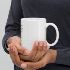 Weiße, glänzende Tasse
